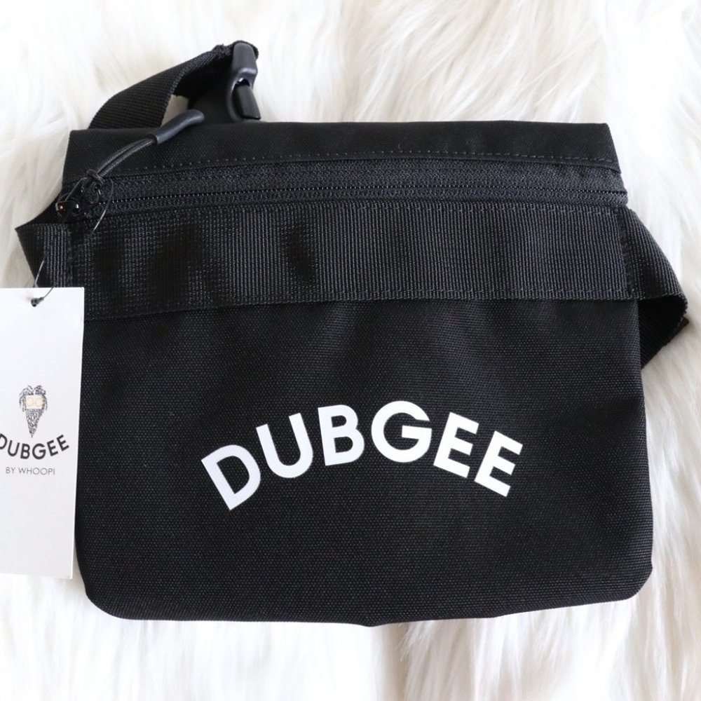 NWT Dubgee Black White Waist Fanny Pack Travel Bag